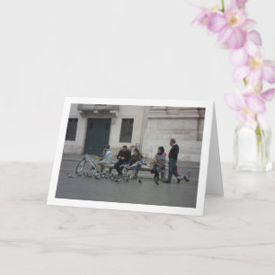 Feeding the Birds in Roma Card