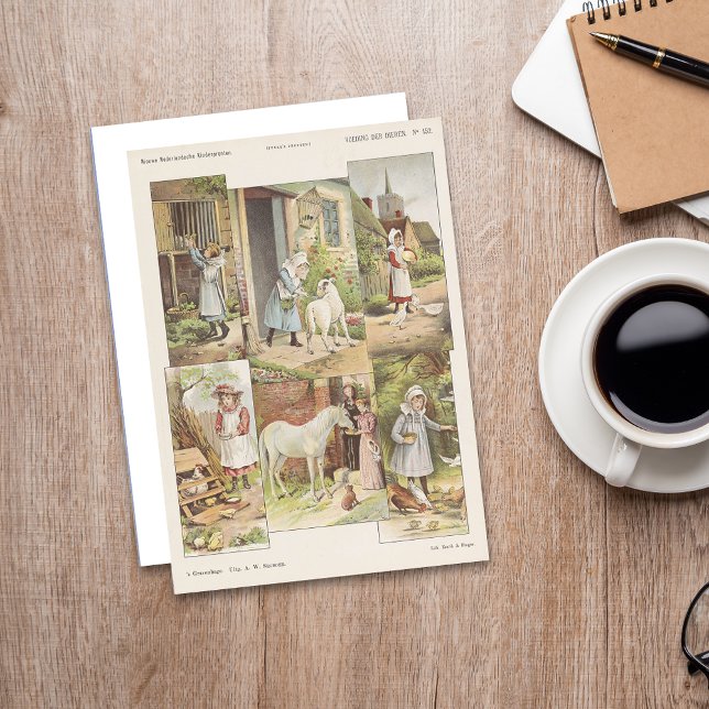 Feeding the Farm Animals Postcard (Creator Uploaded)