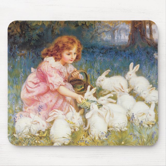 Feeding the Rabbits Mouse Pad (Front)