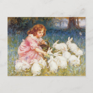 Feeding the Rabbits Postcard