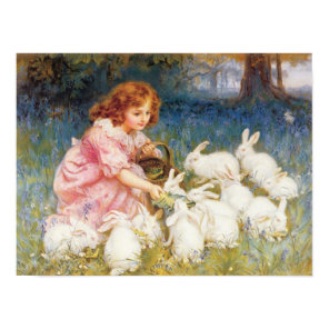 Feeding the Rabbits Poster