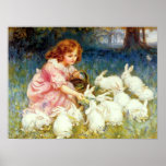 Feeding The Rabbits Poster at Zazzle
