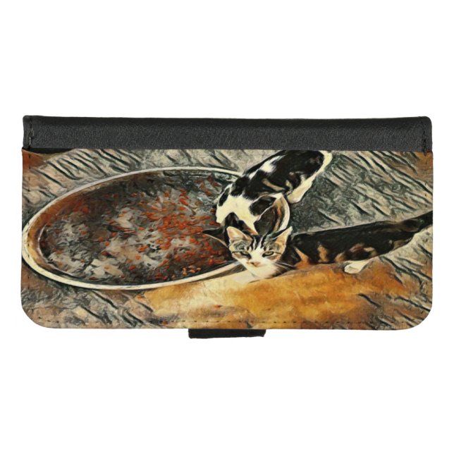 Feeding Time! iPhone Wallet Case (Front (Horizontal))