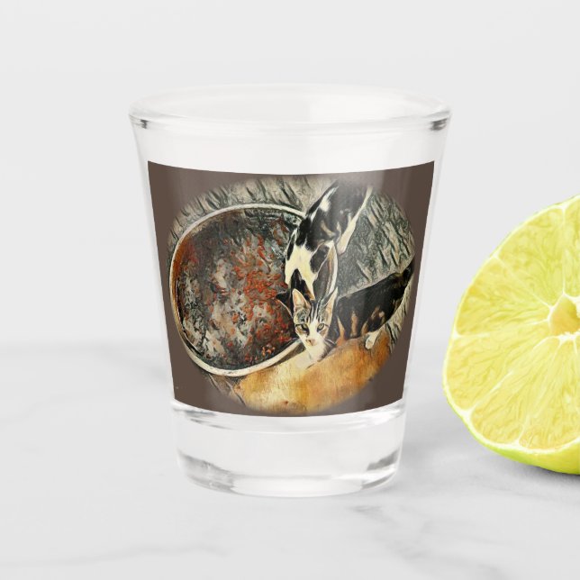 Feeding Time! Shot Glass (Front)