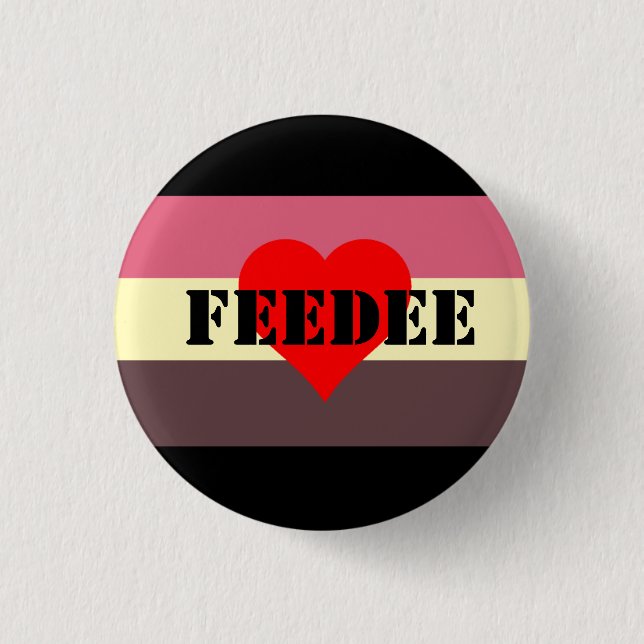 Feedist Pride Flag Pin- Feedee Pinback Button (Front)