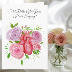 Feel Better After Heart Surgery With Roses Card