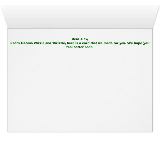 Feel Better Alex Card (Inside Horizontal (Bottom))