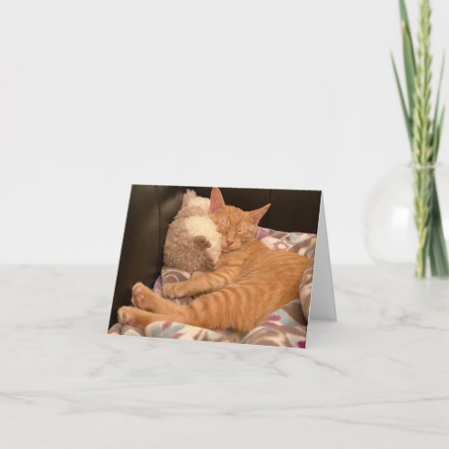 Feel Better Get Well Card Ginger Tiger Kitty Cat