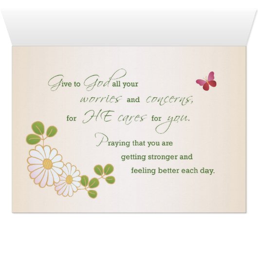 Feel Better, Religious Butterfly Flowers (Inside Horizontal (Bottom))