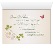 Feel Better, Religious Butterfly Flowers Cards (Inside Horizontal (Bottom))