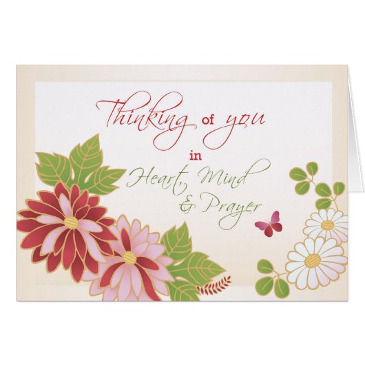 Feel Better, Religious Butterfly Flowers Cards (Front Horizontal)