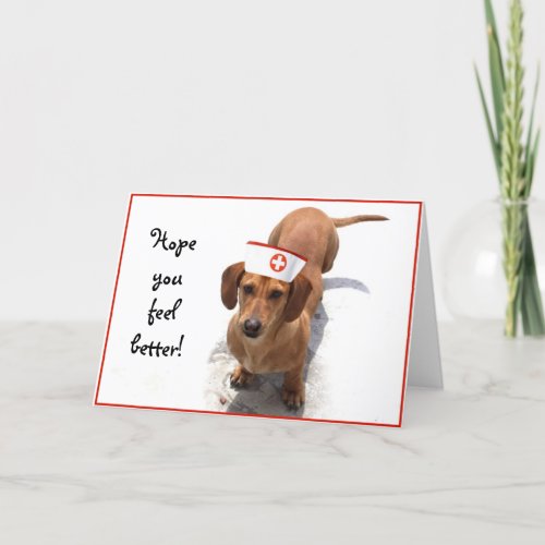 Feel better roofing dog only greeting card