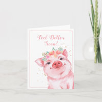 Feel Better Soon Cute Pig