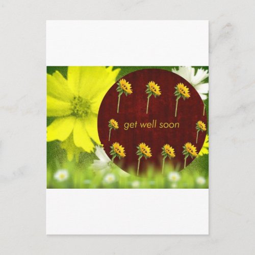 feel better soon get better soon get well postcard