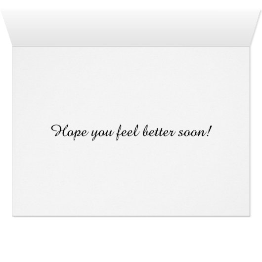 Feel Better Soon, Whimsical Art, Mouse, Poppies (Inside Horizontal (Bottom))