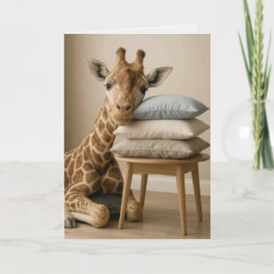 Feel Better Tired Giraffe Card