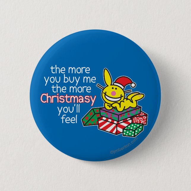 Feel Christmasy Pinback Button (Front)