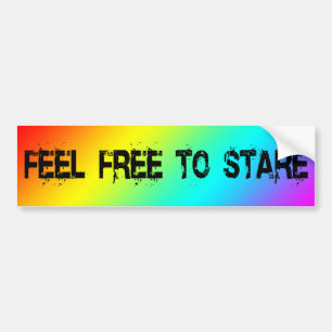 feel free to stare bumper sticker