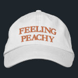 Feel Good Positive Mood Uplifting Aesthetic Quote Embroidered Baseball Cap<br><div class="desc">This hat features an upbeat,  feel-good message designed to reflect optimism and lighthearted confidence. The warm tone and simple embroidered lettering give it an easy,  modern look that pairs naturally with casual,  everyday outfits. A subtle statement piece for people drawn to uplifting energy,  relaxed style,  and emotionally positive design.</div>