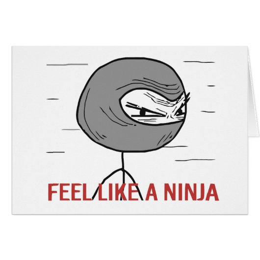 Feel Like A Ninja Cards (Front Horizontal)