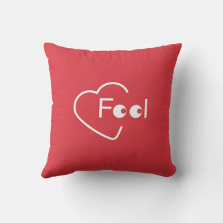 Feel Love White Front Back Simple Riddle Throw Pillow