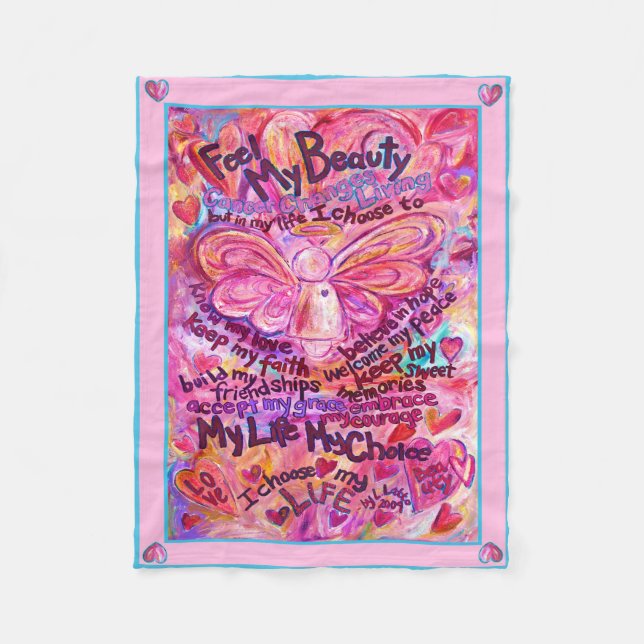 Feel My Beauty Cancer Angel Chemo Blanket (Front)