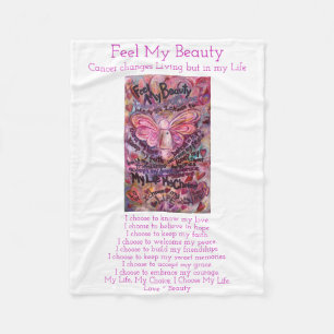 Feel My Beauty Cancer Angel Soft Fleece Blankets