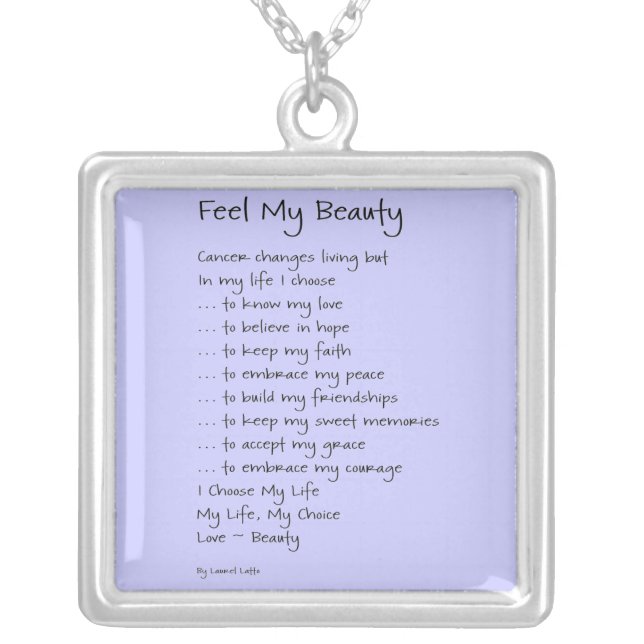 Feel My Beauty Cancer Necklace Jewelry (Front)