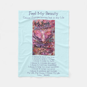 Feel My Beauty Cancer Poem Soft Fleece Blanket