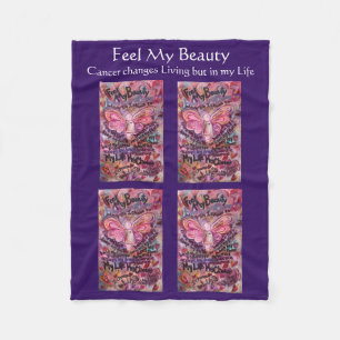 Feel My Beauty Cancer Poem Soft Fleece Blankets