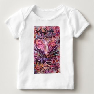 Feel My Beauty Pink Cancer Angel Baby T-Shirt