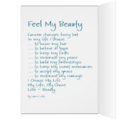 Feel My Beauty Pink Cancer Angel Card (Inside (Left))