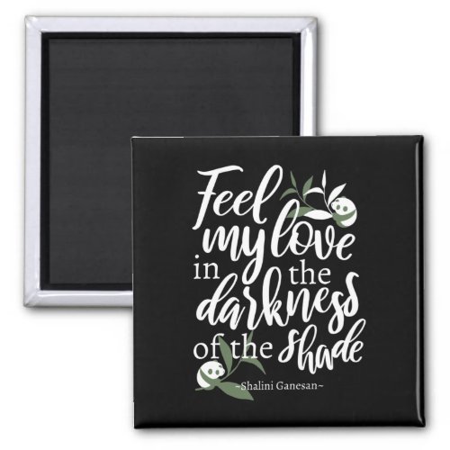 Feel My Love Quotes with Cute Little Pandas Art  Magnet