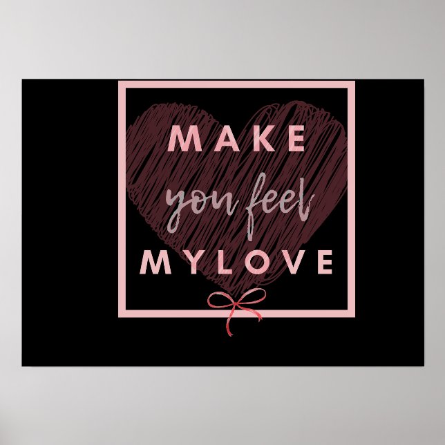 "Feel My Love: Wood Block Print with Matte Finish" (Front)