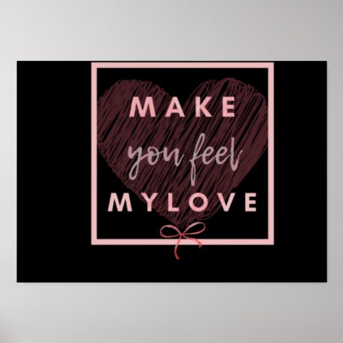 Feel My Love Wood Block Print with Matte Finish