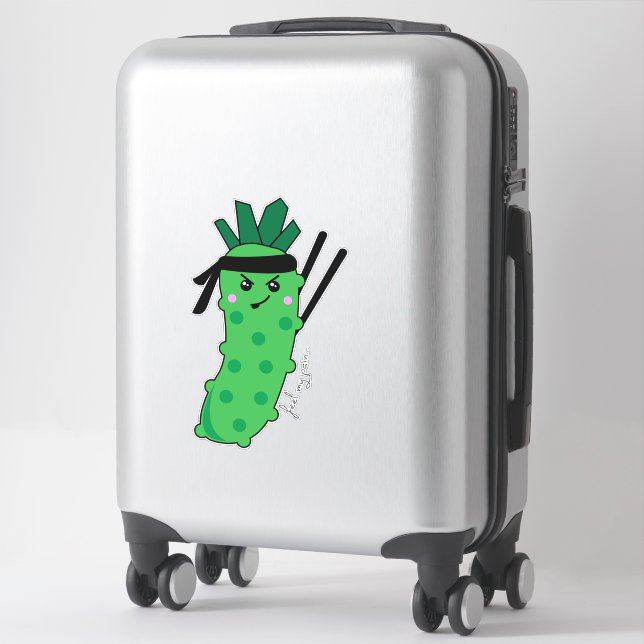 Feel My Pain Kawaii Wasabi Funny Food Quote Sticker (Suitcase)