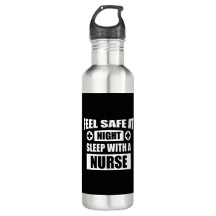 Feel Safe at Night Sleep with a Nurse Stainless Steel Water Bottle
