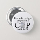 Feel safe tonight! pinback button (Front & Back)
