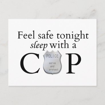 Feel safe tonight! postcard