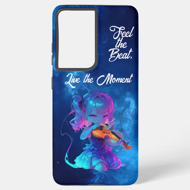 Feel the Beat, Live the Moment Samsung Galaxy Case (Back)