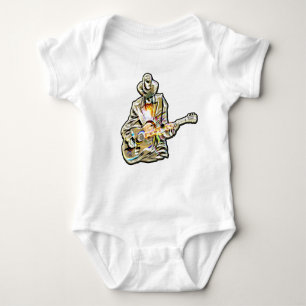 Feel the Blues – Artistic Guitar Design Baby Bodysuit