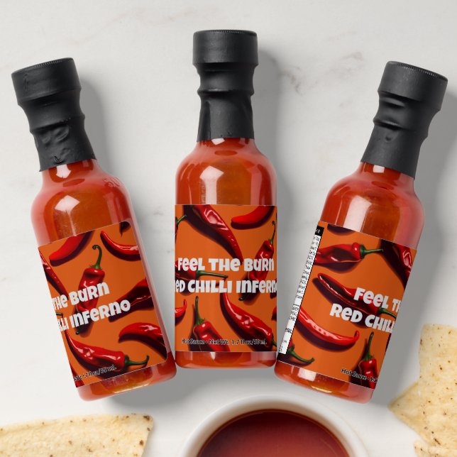 Feel the Burn: Red Chilli Inferno Hot Sauce (Laydown)