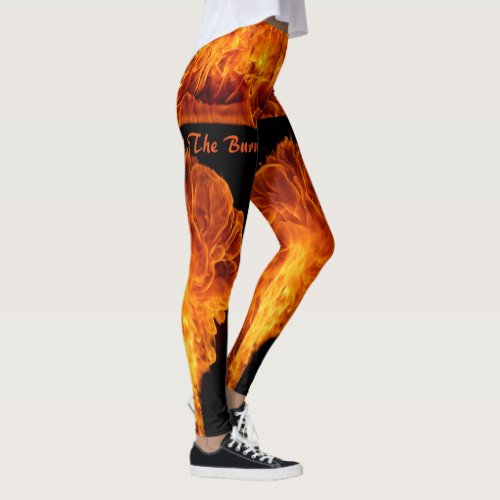 Feel The Burn Womens Leggings Running Pants FIRE