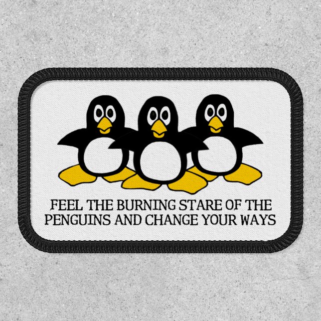 Feel The Burning Stare Of The Penguins Patch (Front)