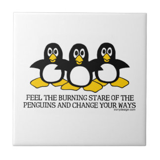 Feel the burning stare of the penguins tile
