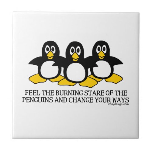 Feel the burning stare of the penguins tile