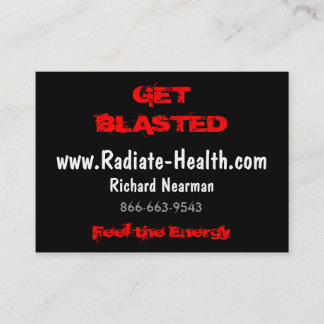 Feel the Energy, www.Radiate-Health.com, Richar... Business Card