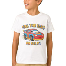 FEEL THE FAST! GO FOR IT! Kids' Cartoon Race Car