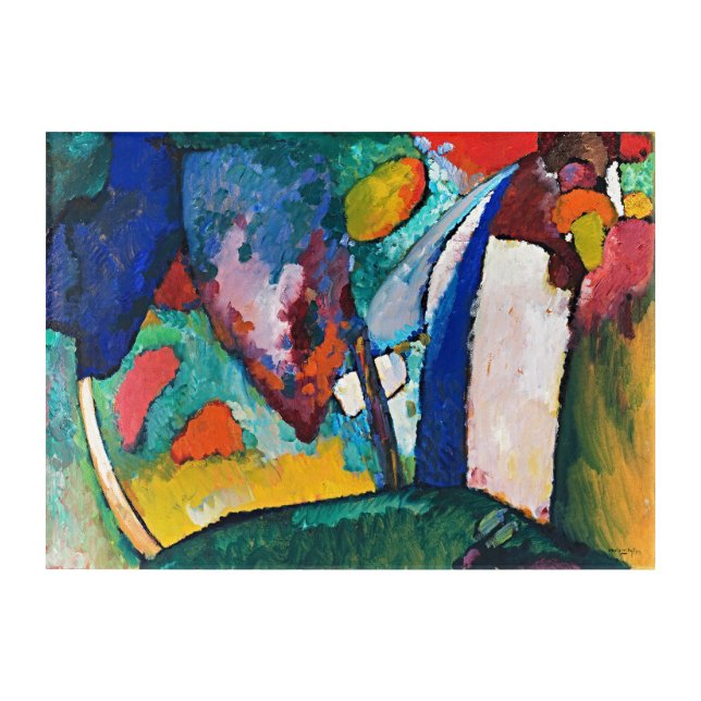 Feel the Flow: Kandinsky's Waterfall Acrylic Print (Front)
