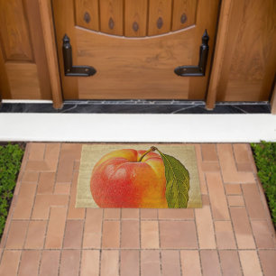 Feel the Fresh Peach Summer Vibe Design Fiber Doormat